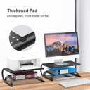 suptek Double-Deck Desk Monitor Stand Riser for Computer,Laptop,Printer, Notebook and All Flat Screen Display with Vented Metal Platform and 4 Inches Height Underneath Storage (MST002)