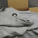 YoungsTex Grey Linen Blackout Curtains 68 Inch Length for Bedroom, Full Light Blocking Burlap Textured Drapes for Living Room Farmhouse Thermal Insulated Blinds with Grommet, 2 Panels, 68×84 Inch