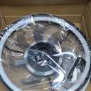 zouzai Low Profile Ceiling Fan with Lights and Remote, 18.9 inch Modern Ceiling Fans Flush Mount, Dimmable LED Fan Light, Ceiling Fans with Lights for Bedroom (Black, Frosted Ring) (Style 1, Black)