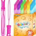 36PCS Bubble Wands for Kids,Bulk Bubble Wand for Kids Party Favor, Bubble Maker for Party Favor,Birthday,Goodie Bags, Wedding, Carnival Prizes, Summer Outdoor Toy Gifts, Assortment 6 Colors