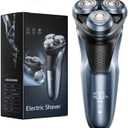 GDKLXL Rechargeable Electric Razor for Men: IPX7 Waterproof Shaver - 1.5H Fast Charge, 4D Flex Precision Blades with Pop-Up Trimmer - Gentle on Sensitive Skin, Travel-Friendly