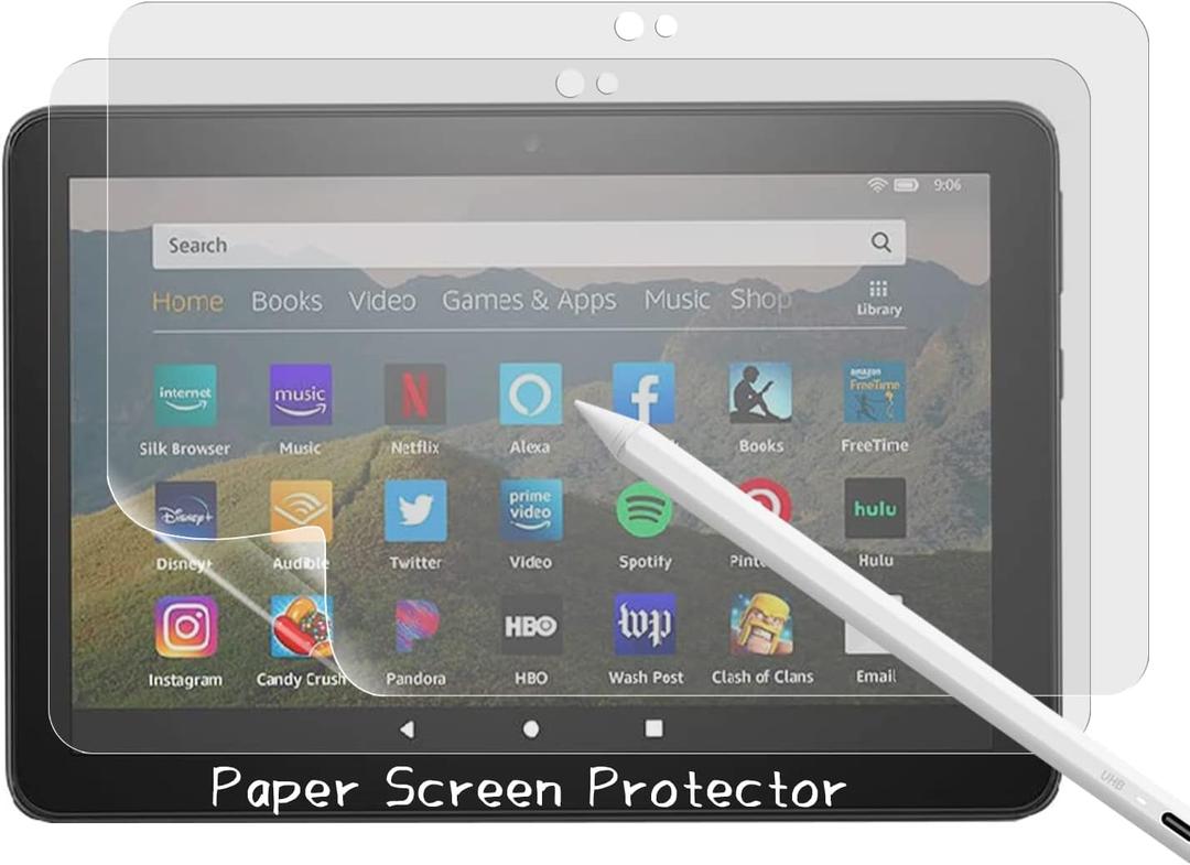 KEANBOLL 2 PCS Paper Screen Protector for Fire HD 8/HD 8 Plus Tablet 8-inch (10th&12th Generation,2020&2022 Released) Anti Glare Matte & Writing Like On Paper (Paper)