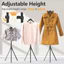 Adjustable Shirt Display Stand Mannequin Torso, Multi-Use Clothing Display | 32-63 Inches Steamer Rack Stand Foldable Clothing Display Stand for Retail Vendors, Cap and Gown Graduation Clothes Garment