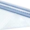 Qwork Floor Protector for Deep Pile Carpet, 27" x 12' Heavy-Duty Plastic Carpet Protector, Runner Guard Protector, No-Slip, Waterproof, Clear, for Home Office Hallway Runner (1 Pack)