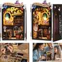 ISSEVE Book Nook Kit, DIY Miniature House Kit for Adults Teen Beginners, Dollhouse Mini Booknook Kits, Tiny House Bookshelf Decoration, 3D Wooden Puzzles Crafts Gifts (Magic Book House)