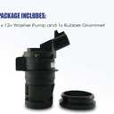 201525-232316D Windshield Washer Pump w/Grommet - Washer Motor Compatible with Toyota, Lexus, Scion, Mazda, Honda - Replaces OEM #: 85330-60190, 85330-AE010, 85330-60180