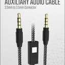 Acoustix Braided Auxiliary Audio Cable 3.5mm To 3.5mm Connector - 6 Foot