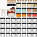 4 oz Glass Mason Jars with Black Lid, 40 Pack Regular Mouth Mini Canning Jars for Caviar, Honey, Jam, Jelly, Body Butters, Spice, DIY Candle