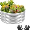 Gardeal Garden Galvanized Raised Garden Bed Kit - Metal Planter Box for Vegetables/Herbs/Flowers, Heavy-Duty Steel Outdoor Garden Box with Reinforced Edges (2x2x1 FT)