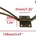 Wire Coat Hooks Heavy Duty, 5 Pack Vintage Wall Hooks Double Metal Hangers with Screws for Hanging Clothes Jackets Robes Towels Hats Keys Bags, Bronze