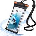 TORRAS Icecube Waterproof Phone Pouch [Underwater Screen Touchable] IPX8 Waterproof with Adjustable Lanyard Clear Phone Dry Bag for iPhone 16 Pro Max/15/14 Google 10 pro XL Samsung, 7.0''