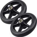 EMOTRIPS 8 Inch by 1 Inch, Wheel Replacement for Wheelchairs, Black (2 PCS) : Health & Household