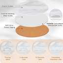 3-Pcs 7'' Ceramic Marble Style Trivet with Holder, Absorbent Trivets for Hot Dishes, Cork Bottom Anti-Slip Trivet Mats for Hot Pots and Pans