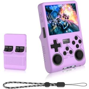 Silicone Case for R40S PRO, Anti-Slip, Shock Proof, Soft Protective Case for R40S Pro Handheld Game Console with Lanyard - Purple