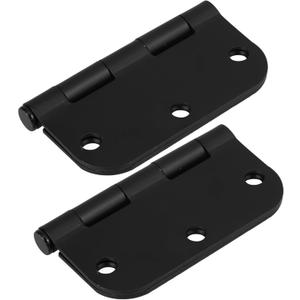 2pcs Heavy Duty Rounded Corner Door Hinges for Outdoor and Indoor Use Matte Finish for Cabinets Sheds Gates and Repairing Doors