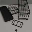 Cisily Extra Large Black Sponge Holder for Kitchen Sink, Sink Caddy Organizer with High Brush Holder, Kitchen Countertop Organizers and Storage Essentials, Rustproof 304 Stainless Steel