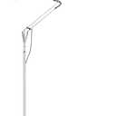 Anglepoise Original 1227 Floor Lamp | Gloss Paint Finish Cast Iron Base Aluminum Shade & Chrome Plated Arms & Pole Adjustable Reading Light for Living Room Office Bedroom Decor (Linen White)