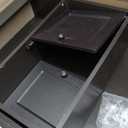 Bathroom Cabinet Wall Mounted, Wood Hanging Cabinets with Doors and Shelves, Medicine Cabinet Over The Toilet 21×27in