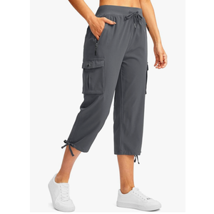 Soothfeel Women's Cargo Capris Pants with 6 Pockets Lightweight Quick Dry Travel Hiking Summer Pants for Women Casual, S