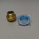 Solid Brass Garden Hose Adapter, 3/4'' GHT Garden Male x 1'' NPT Female Connector, 1 Inch Male Hose Thread to 1.3 Inch Pipe Fittings Thread, with Rubber Gasket
