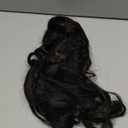 Long Wavy Hair Wig Natural Black Curly Synthetic Middle Part for Women Realistic Costume Wig for Halloween Cosplay Party Daily Wear