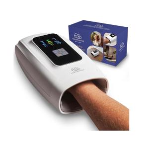 Cloud Massage Wireless Hand Massager with Heat and Compression - Shiatsu Massage for Arthritis and Carpal Tunnel - Rechargeable, Fits All Hands, White