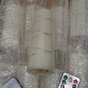 Flickering Flameless LED Candles,Battery Operated Candles 9 Pcs with Embedded Star String,Acrylic LED Pillar Candles with Remote,Suitable for Home Decoration to Create an Atmosphere (Ivory)