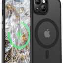 ORETECH Magnetic for iPhone 14 Case, [Compatible with Mag-Safe][2 Pcs Screen Protectors][15 FT Drop Protection], Frosted Translucent Shockproof Protective Phone Case for iPhone 14 Cover, Black