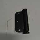 PTSOC Self-Closing Door Hinge, 3.5 Inch x 3.5 Inch, 1 Pack, Rounded 5/ 8 Radius Corners, Spring Loaded Hinge Adjustable Tension for Residential/ Commercial Standard Interior Doors, Matte Black