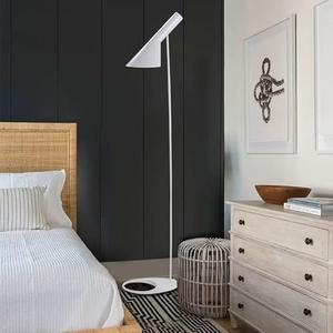 Tall Standing Floor Lamp for Living Room Modern Metal Stand Lights for Office Corner Lamps LED Black Floor Lamp with Adjustable Head E26 Socket for Bedroom Bedside Reading (White)