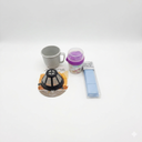 Culinary elements 20 OZ 591ml Soup Mug, FIll Brew coffee, Prep Flip&Go Snack Stack , 5 Piece Wheat