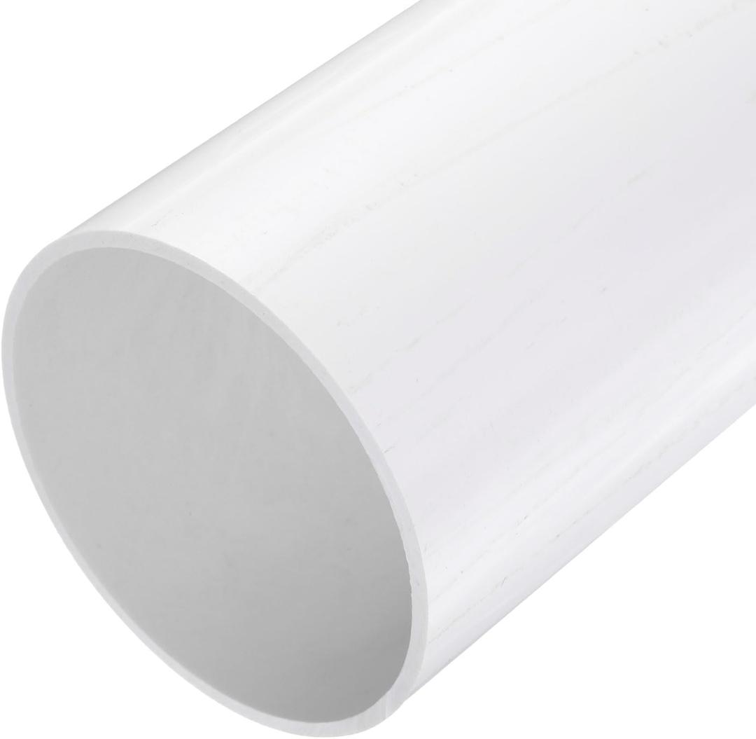 MECCANIXITY 5 Inch PVC Rigid Tube Round Pipe Tubing Hardware Tubing 129.2mm ID 140mm OD 9" Length White High Impact for Water Pipe, Crafts, Cable Sleeve