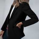 Cicy Bell Womens Casual Blazers Open Front Long Sleeve Work Office Suit Jackets Blazer (Large, Black)