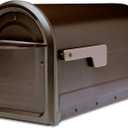 Architectural Mailboxes Mapleton Heavy Duty Steel Metal Post Mounted Mail Box for Outside, Rubbed Bronze, Large Curbside Mailbox with Magnetic Latch