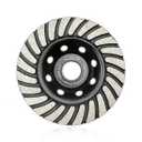 SHDIATOOL 4-1/2 Inch Turbo Row Diamond Grinding Cup Wheel for Concrete Granite Marble Masonry Brick Fits 7/8 Inch Arbor