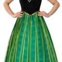 Spooktacular Creations Adult Princess Costume, Halloween Women Coronation Dress Costume, Green Princess Dress (Green, XXL)