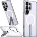ACCREW Magnetic for Samsung Galaxy S26 Ultra Clear Case with Stand, Mag-Safe Case with Invisible Metal Kickstand, Military-Grade Protection, Shockproof Transparent Slim Fit S26 Ultra Clear Cover