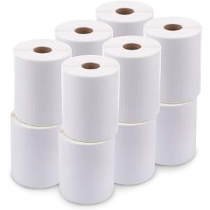 enKo 4" x 2" Labels for Zebra Desktop Printers (12 Rolls | 9,000 Labels) - Direct Thermal Address Mailing Shipping Barcode FBA Stickers FNSKU Label for Zebra and Eltron (Perforated)