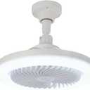 Small Ceiling Fan with Lights and Remote, 10" Socket Fan Light for E26/E27 Sockets, 3 Speeds, 3 Color Temperatures, Dimmable LED Screw in Ceiling Fan for Bedroom Bathroom Garage Kitchen