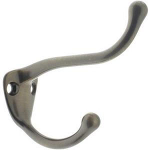 idh by St. Simons 17020-005 Premium Quality Solid Brass Coat & Hat Hook, Antique Brass