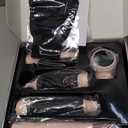 5 in 1 Hot Air Styler Brush, 1000W Hair Dryer with LCD Display, Auto Rotating Curler for Volumizing Fast Drying, Curling & Straightening Multi Styling Tools for All Hair with 3 Levels (Pink)