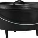 Lodge Pre-Seasoned Cast Iron Deep Camp Dutch Oven with Lid, 10 Quart