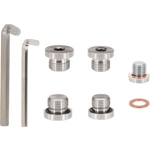 5 PCS Stainless Steel Engine Front Differential Rear Transmission Oil Drain Fill Plug Kit, fits Polaris General Rzr Ranger Scrambler Sportsman Replace 7052306 2203738 2203739 3234756 3234755