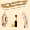 2 x Flat Hair Clips, 6 Pack 4.7 Inch French Concord Flat Hair Clips for Women Girls, 2 Styles Claw Clips for Thick Thin Hair, Strong Hold Duck Billed Clips Barrettes Accessories