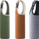 3PCS Water Bottle Carrier 16oz-21oz, Neoprene Sleeve Cup Holder Pouch with Carrying Handle for All Portable Sport Water Bottle