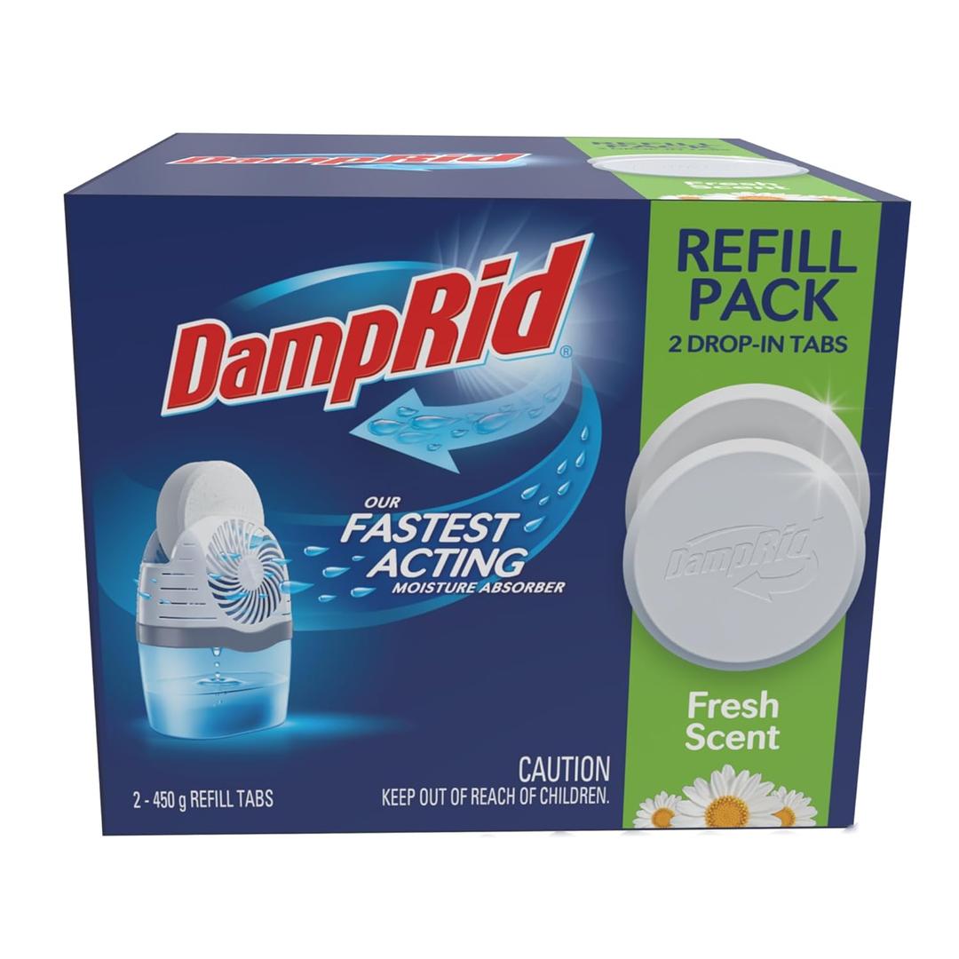 DAMPRID Drop-in Tab Refill Pack Moisture Absorber, Fresh Scent 