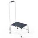 Step Stools with Handle, Stepping Stool for Adults Ederly Seniors Metal Stools with Handrail with Non-Slip Step Platform Metal Stepping Stool in Kitchen, Bathroom, Bedroom, 330 Lbs Capacity