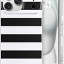 2 x Compatible with iPhone 17 Pro Case for Women, Cute Classic Stripe Minimalist Design, Slim Hard PC Black Protective Cover-Classic Stripe