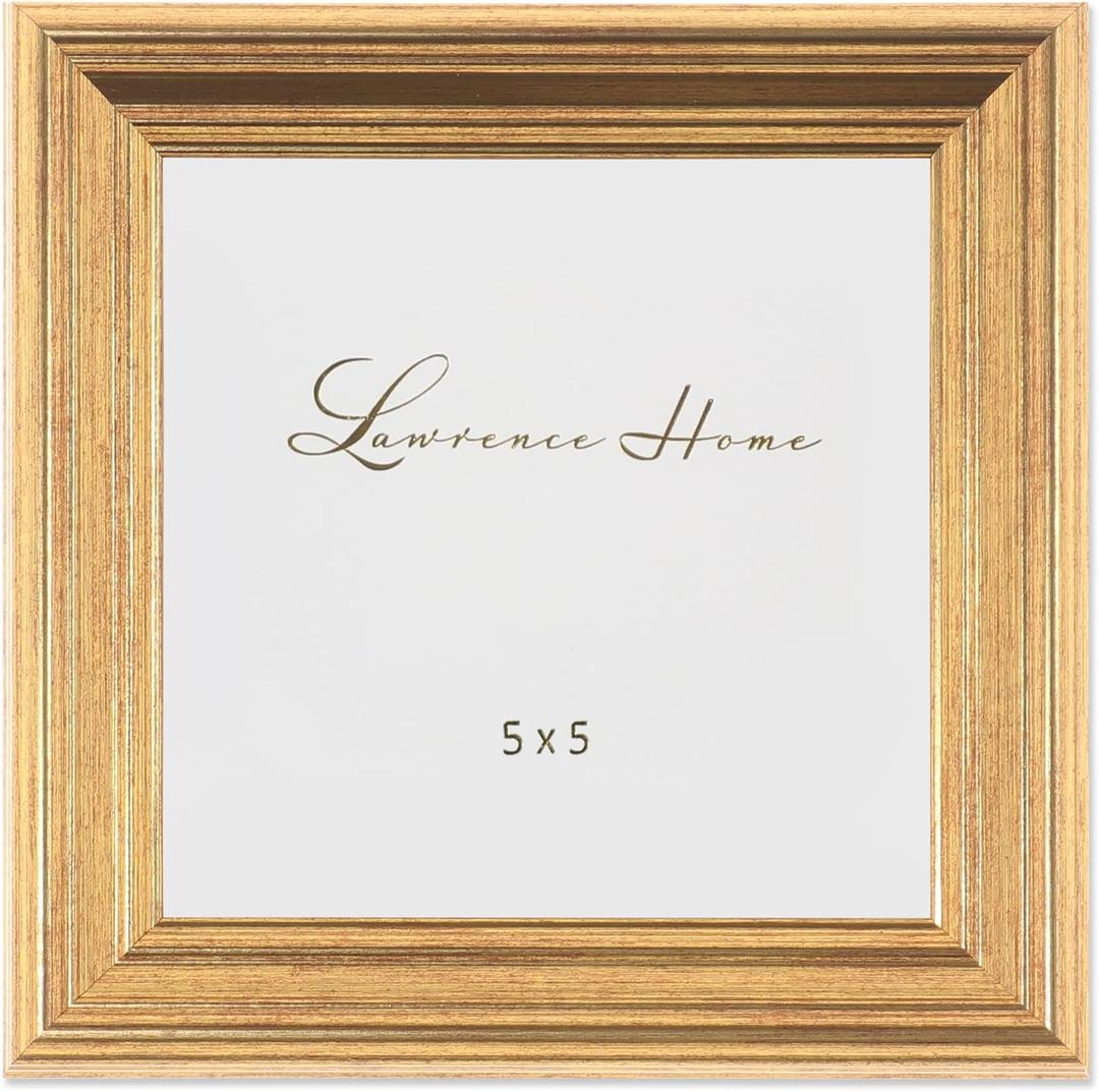 Lawrence Frames 5"L x 5"W Sutter Burnished Gold Picture Frame