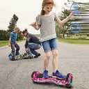 LIEAGLE Hoverboard, 6.5" Self Balancing Scooter Hover Board with Bluetooth Wheels LED Lights for Kids Adults